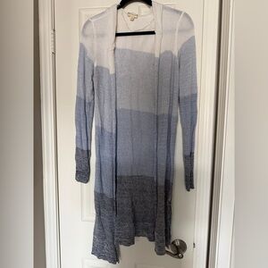 Hem & Thread Blue and Gray Ombre Cardigan